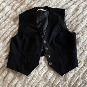 Black Button-Up Vest